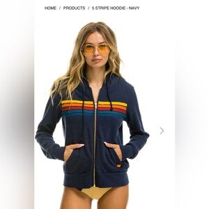 Aviator Nation 5 stripe sweatshirt M hoodie